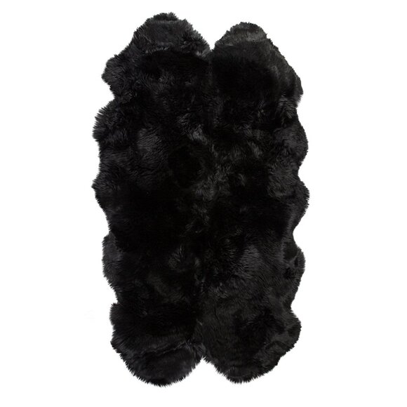 Natural Home Decor New Zealand Sheepskin Quattro Rug1-PieceBlack4'x6'